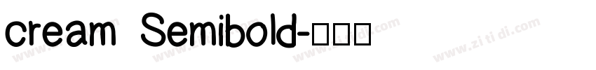cream Semibold字体转换